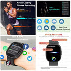 1.83" AMOLED Touchscreen Smartwatch with Heart Rate Monitor Pink