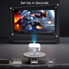 1080P Android 13 Projector with 300" Display & Netflix
