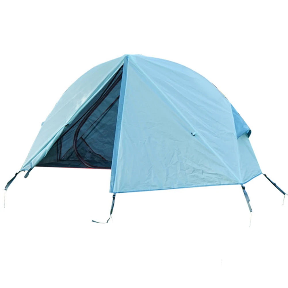 Khaki Off-Ground Camping Tent for Single Person