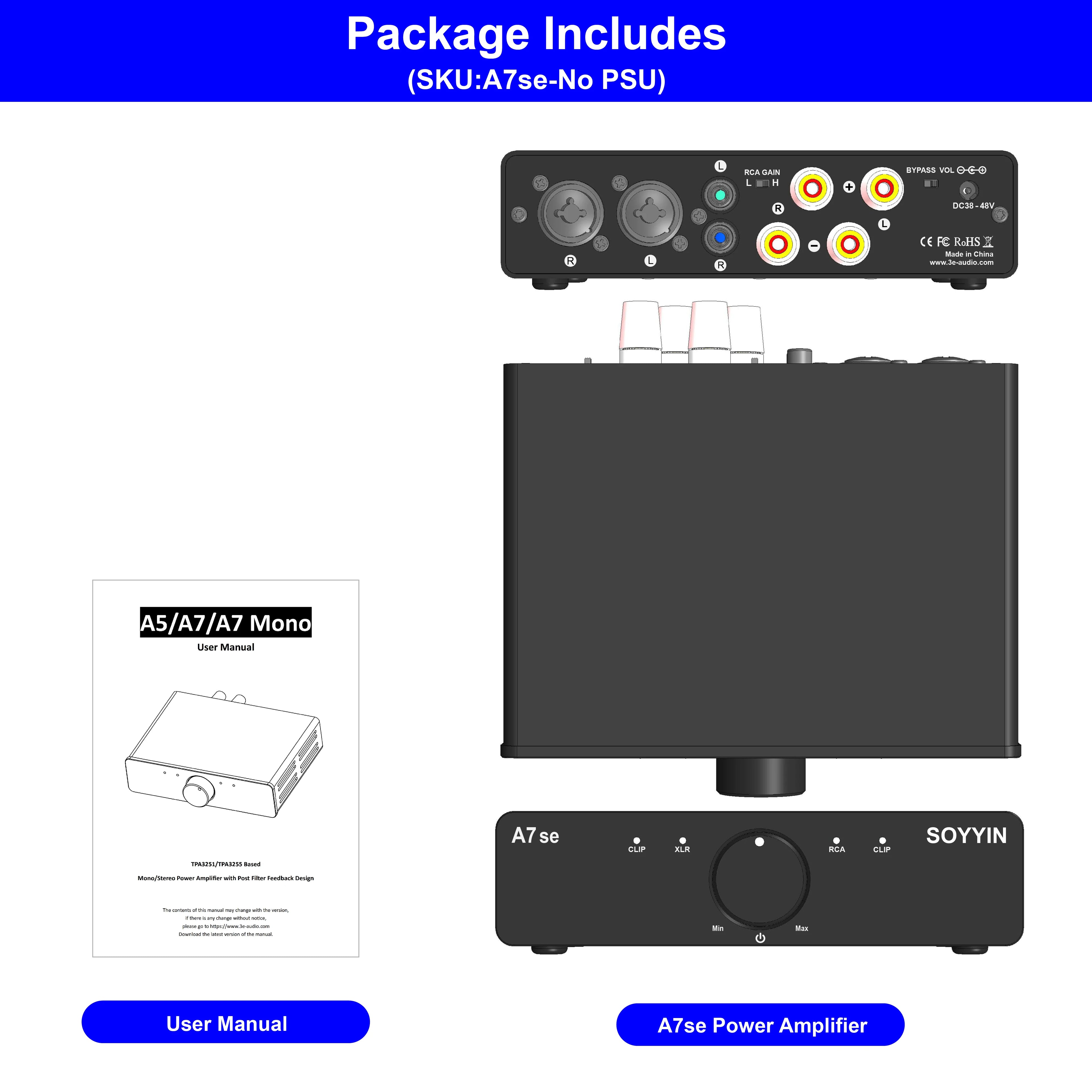 High-Power 2 Channel Audio Amplifier for Home Use