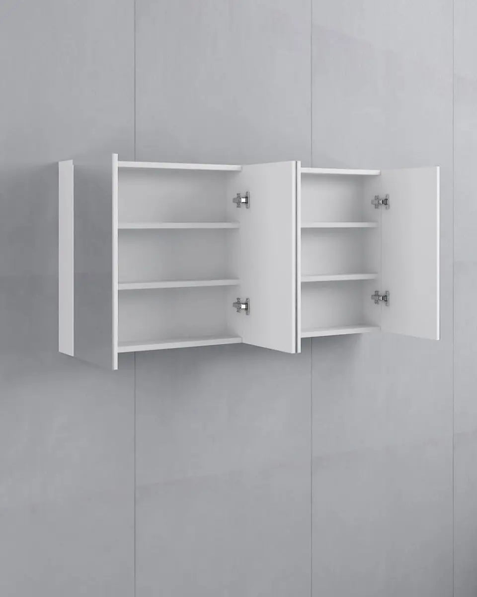 1200x600mm 4-Door Wall Mounted Bathroom Mirror Cabinet with Storage