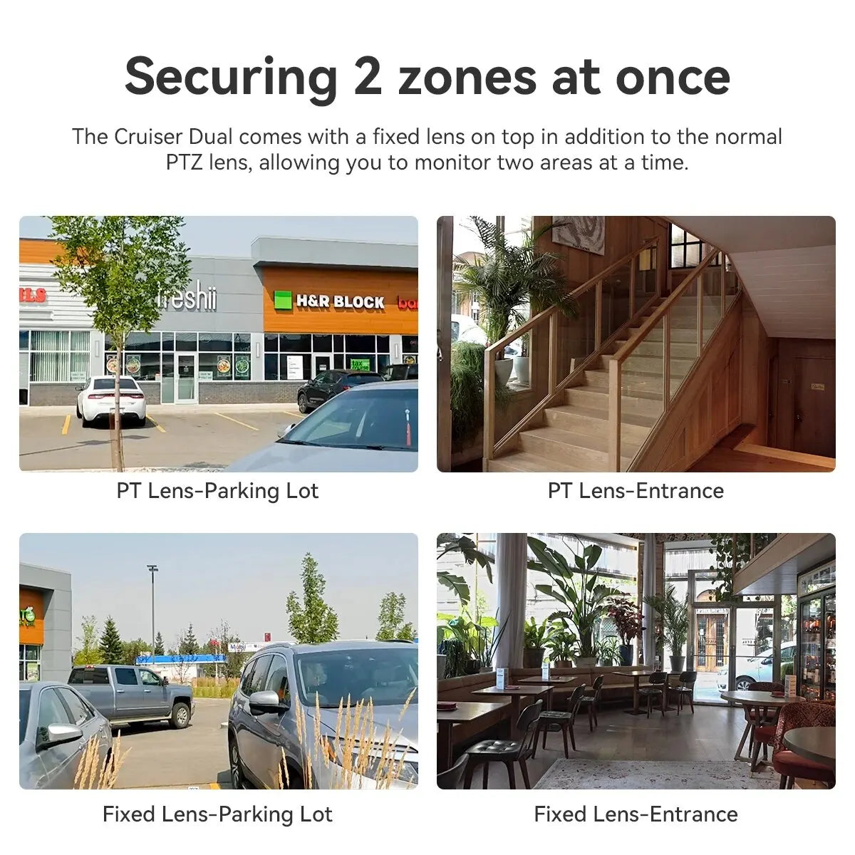 10MP Dual Lens Outdoor PTZ Camera with AI Detection