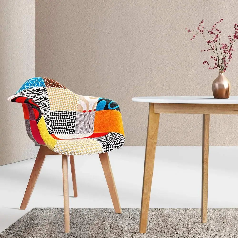 Set of 2 Vintage Retro Dining Chairs – Comfortable Nursing & Reading Seats for Home or Office