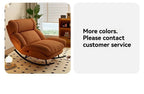 Modern Rocking Lounge Chair Portable Reclining Leisure Seat for Living Room & Balcony (Caramel)