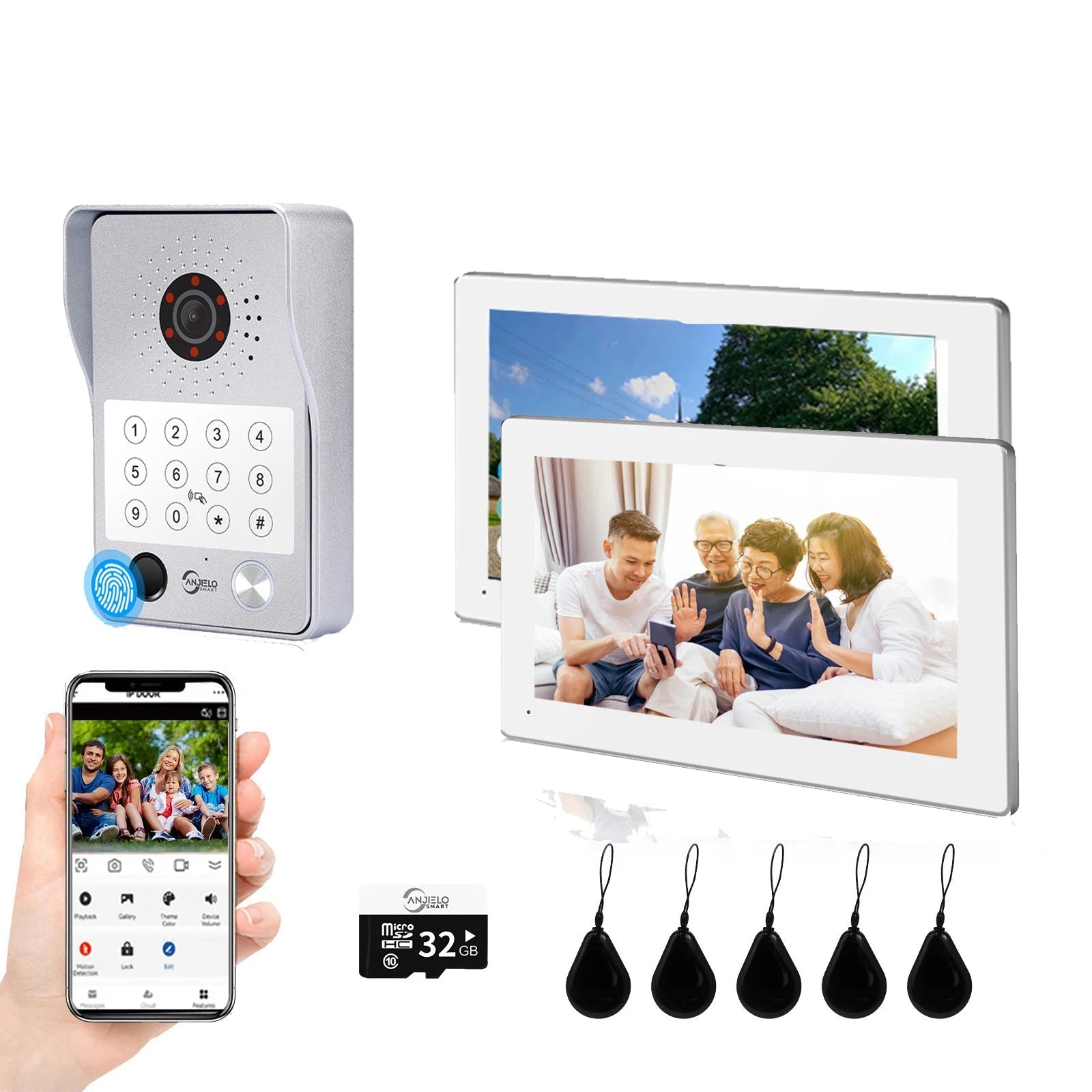 1080P Video Doorphone with Motion Detection and RFID Unlock