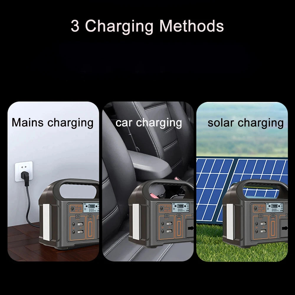 100W Portable Emergency Power Station with LED Light