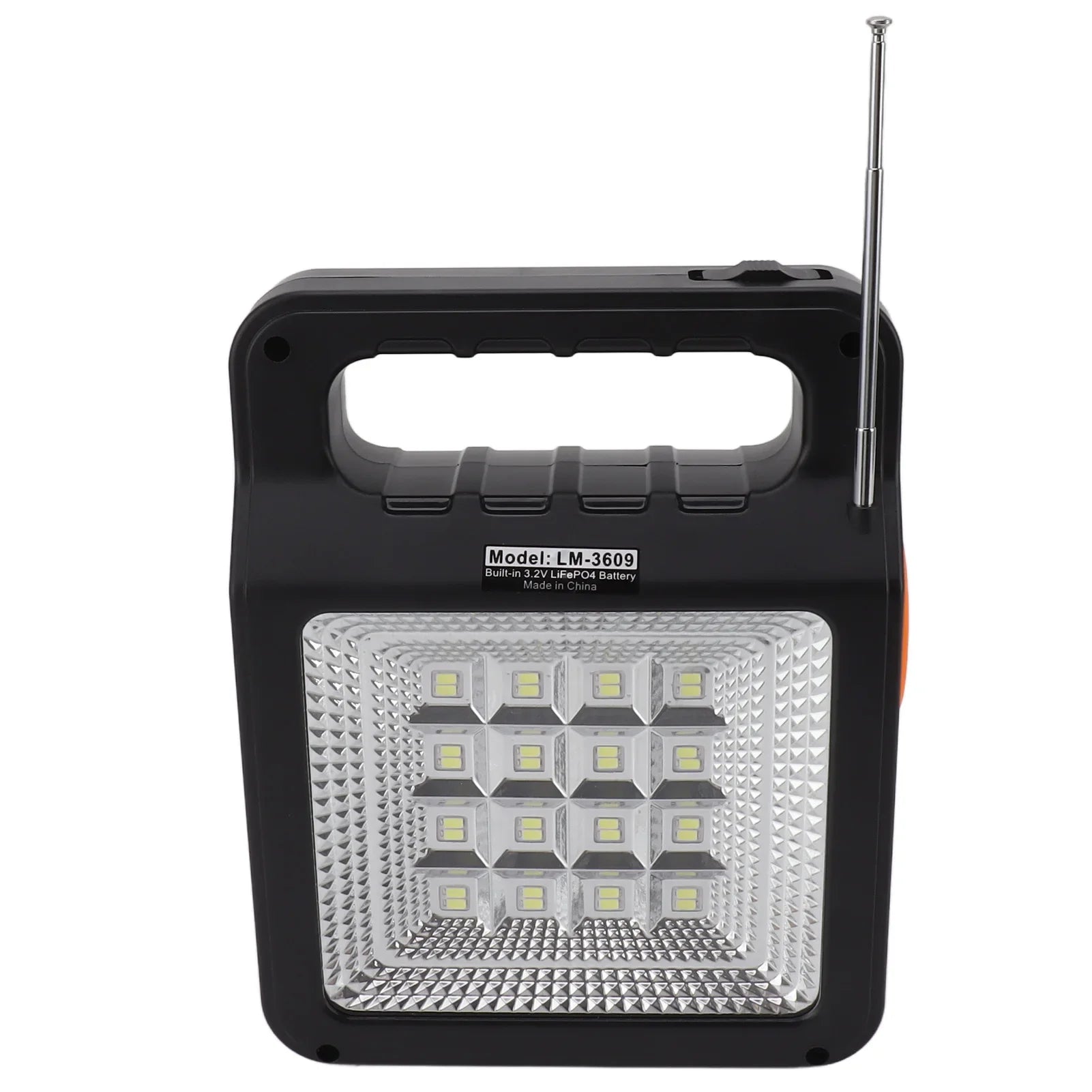 Portable 6000mAh Solar Power Bank with LED Headlight & 3 Bulbs