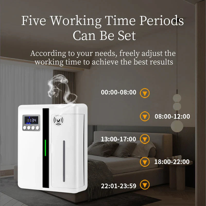 White Essential Oil Diffuser with Timer for Home Office