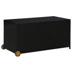 120cm Outdoor Storage Box with Wheels – Waterproof Rattan Deck Chest