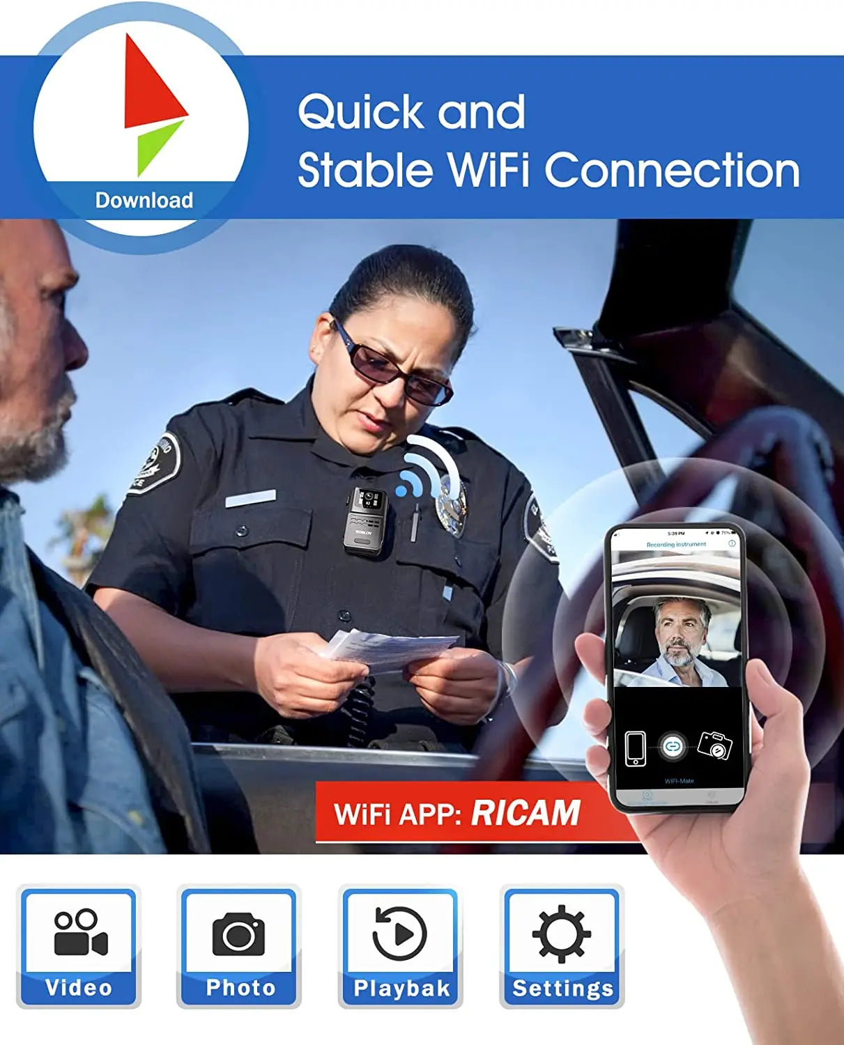 Compact Outdoor WiFi Camera with Audio & Night Vision