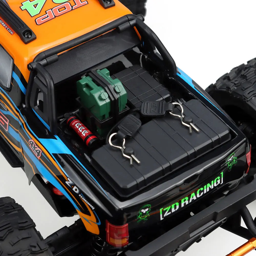 1/16 Scale 4WD Brushless RC Monster Truck – 80km/h Top Speed, Ready to Run (Orange)