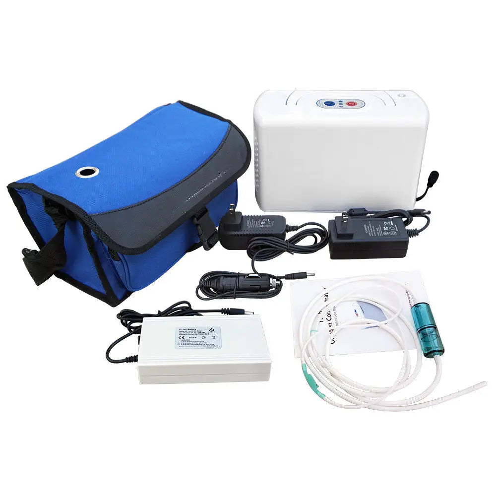 Portable 3L Oxygen Concentrator with Rechargeable Battery Quiet & Lightweight for Home, Travel & Car Use
