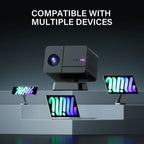 Rechargeable 1080p HD Projector with Android, 120" Display