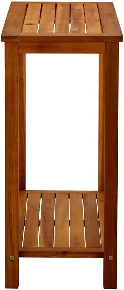 Outdoor Solid Acacia Console Table Weather-Resistant Patio & Terrace Furniture, 80x35x75cm