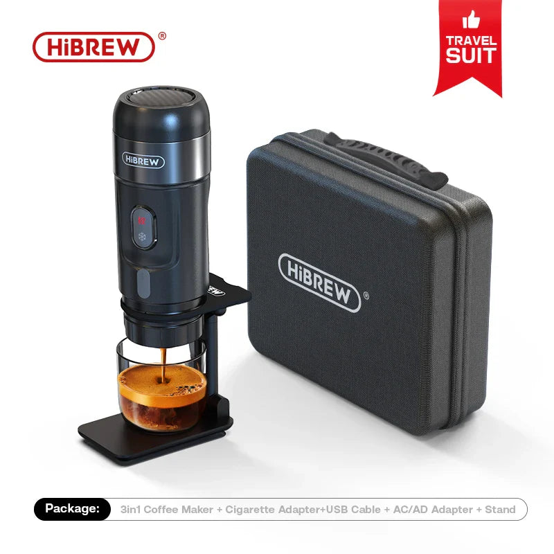 Portable Espresso Coffee Maker for Car & Home – 12V Compatible with Pods & Ground Coffee
