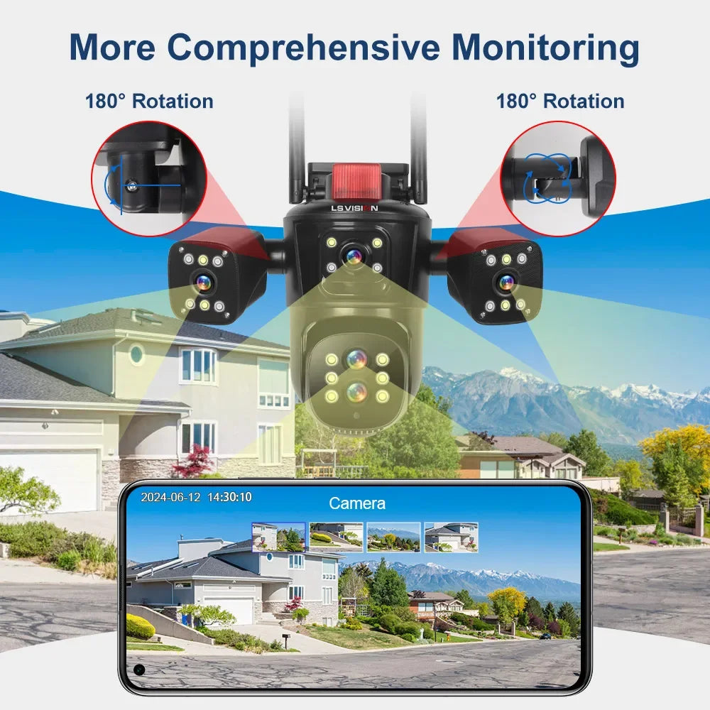 10K WiFi PTZ Security Camera with 10X Zoom