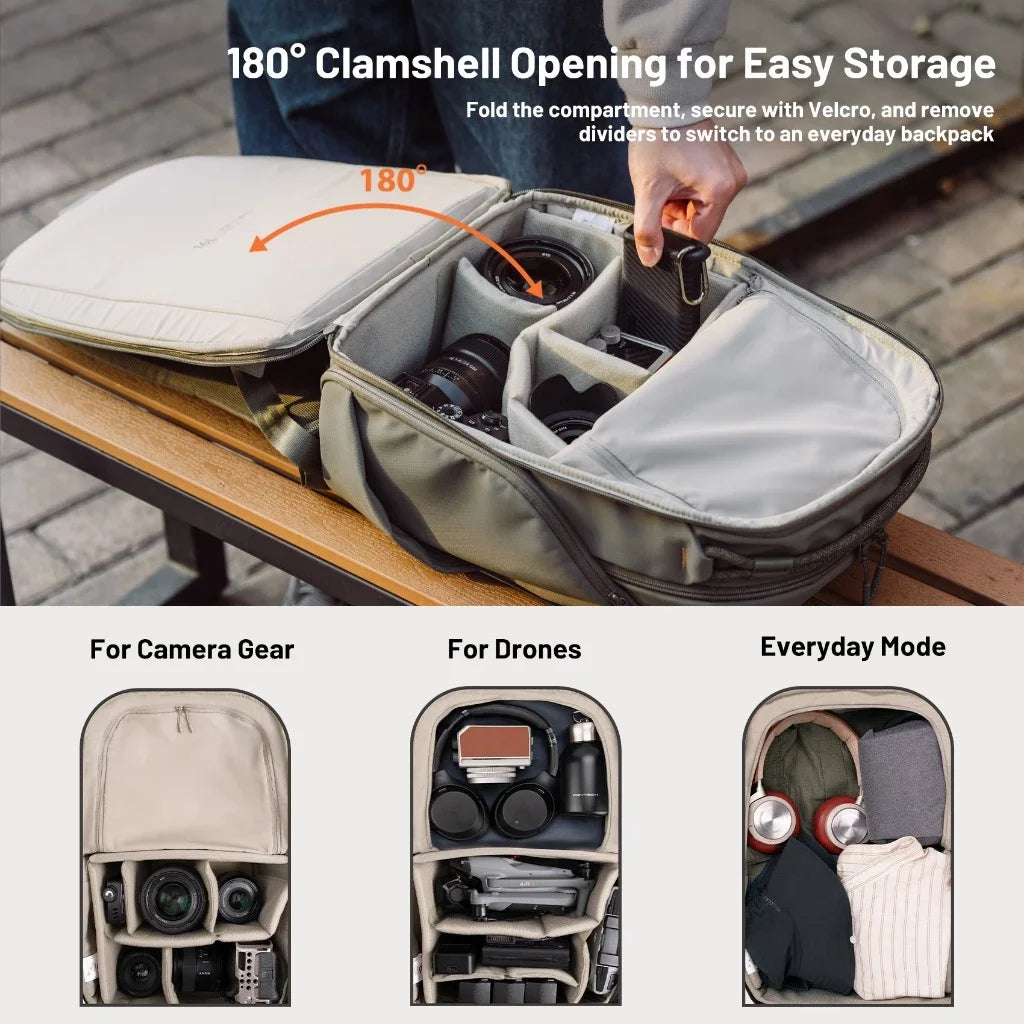 Compact 16L Camera Backpack for Urban & Travel Photographers
