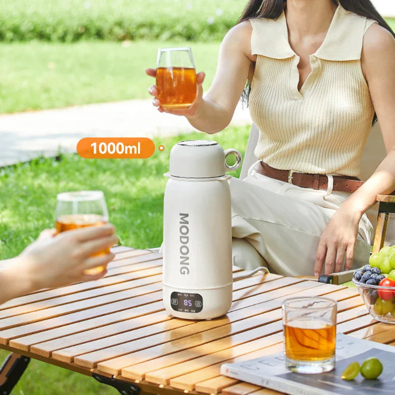 1L Portable Electric Kettle for Car and Home Use