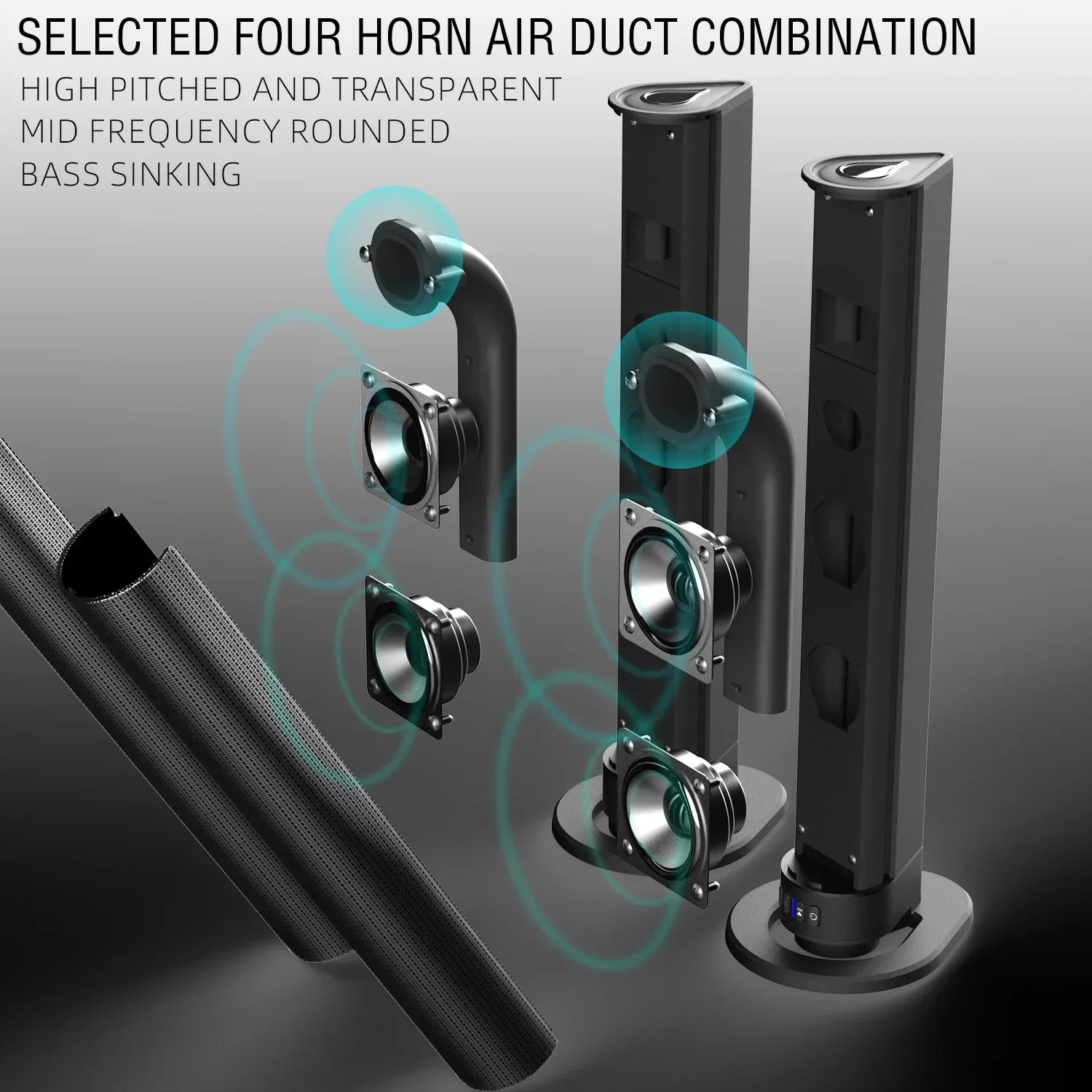 120W Bluetooth Soundbar with Detachable Speakers AUX, Optical, FM, Hi-Res Audio – BS-56 with Box