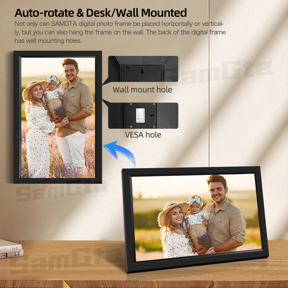 Smart 15.6" Digital Picture Frame 32GB HD Display - White