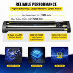 53 Inch Vinyl Cutter Plotter with LCD Screen, 1350mm Width