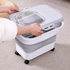 10L Grey Foldable Pet Food Storage Container