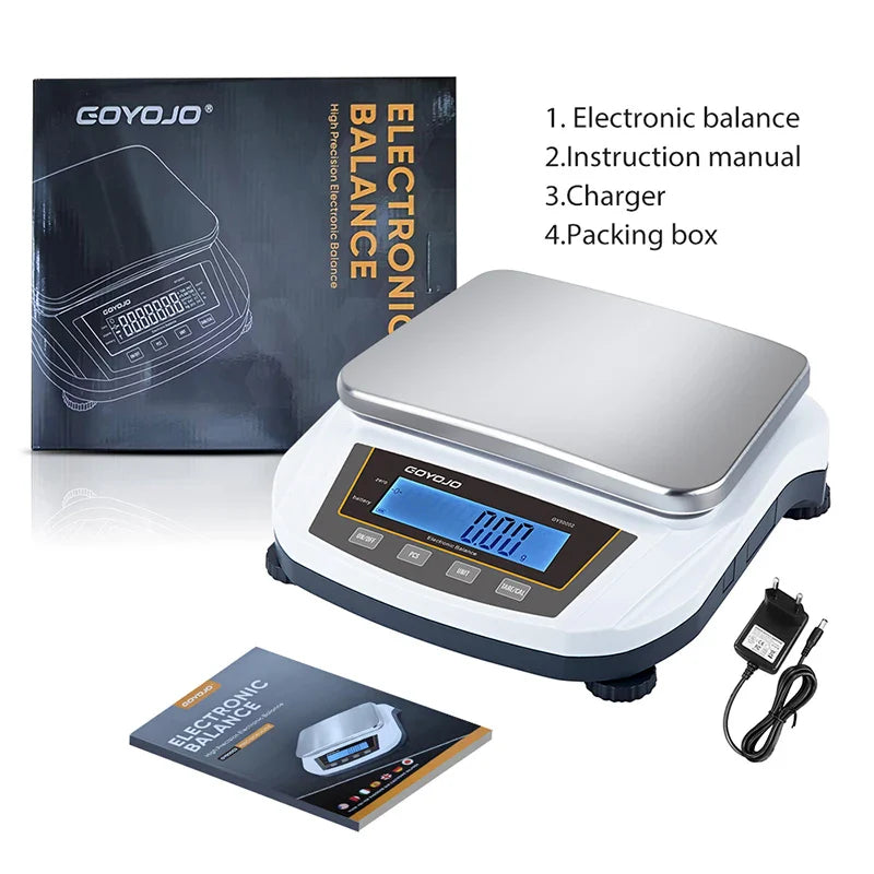 Precision Electronic Scale with Backlit LCD Display