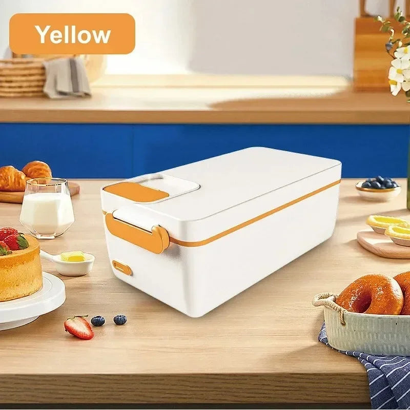 1L Portable Rechargeable Electric Lunch Box with USB Heating for Work and Travel