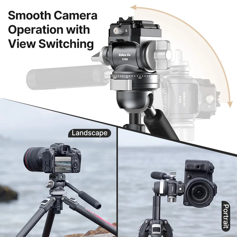 Carbon Fiber Travel Tripod with Quick Release & Leveling Bowl