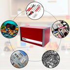 Portable 5-Layer Metal Toolbox for Workshop & Home