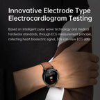 Fitness Smartwatch ECG Blood Pressure Heart Rate Brown Skin Strap