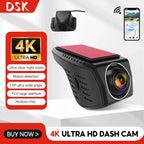 170° Wide-Angle Dashcam with WiFi and 4K Resolution