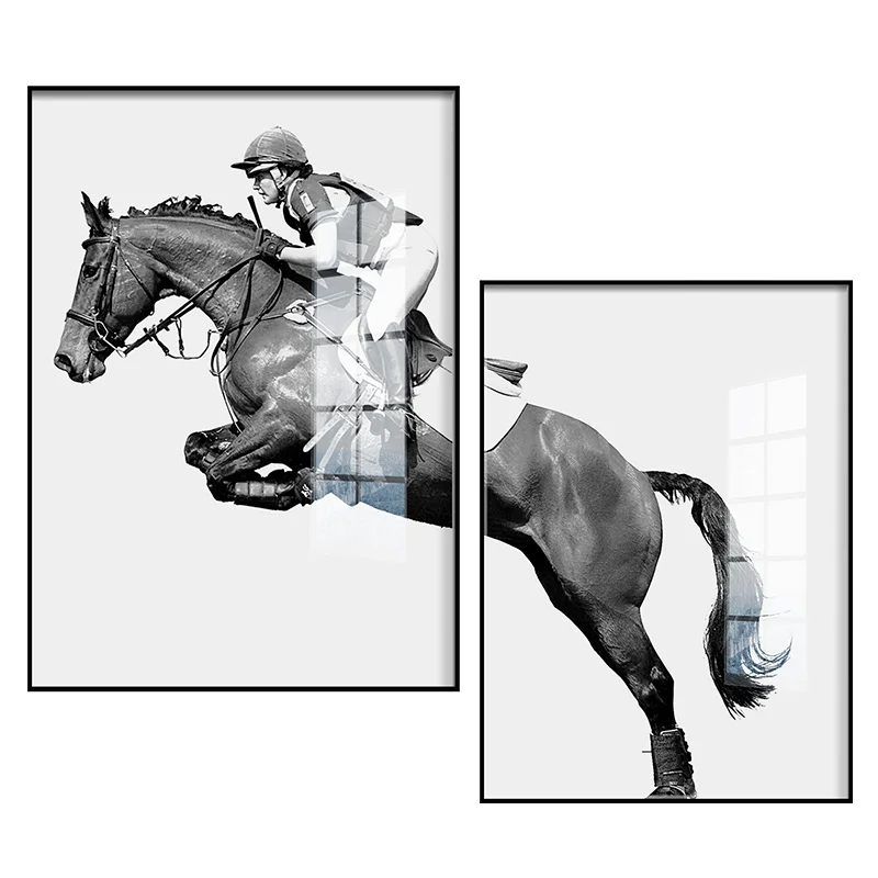 Modern Nordic Canvas Wall Art Abstract Animal Design for Living Room or Dormitory