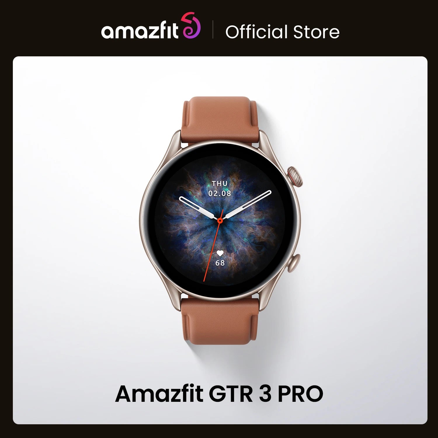 1.45" AMOLED Fitness Smartwatch with Sleep, Step & Heart Monitoring – GTR 3 Pro 46mm