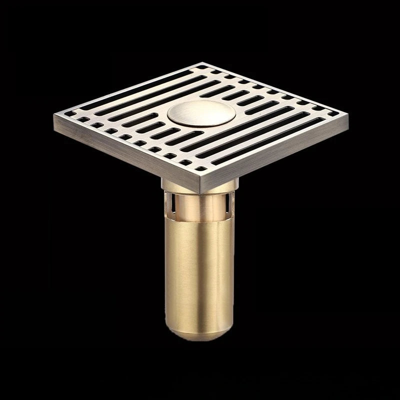 Gun Gray Stainless Steel Deep Water Floor Drain Anti-Odor, Waterproof, Bathroom & Laundry Use