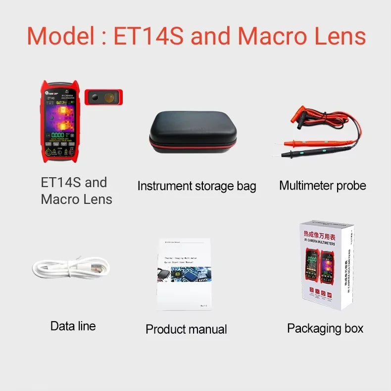 2-in-1 Thermal Camera Multimeter, High Accuracy, Macro Lens