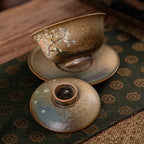 Retro Ceramic Gaiwan Handmade Tea Brewing Set for Home