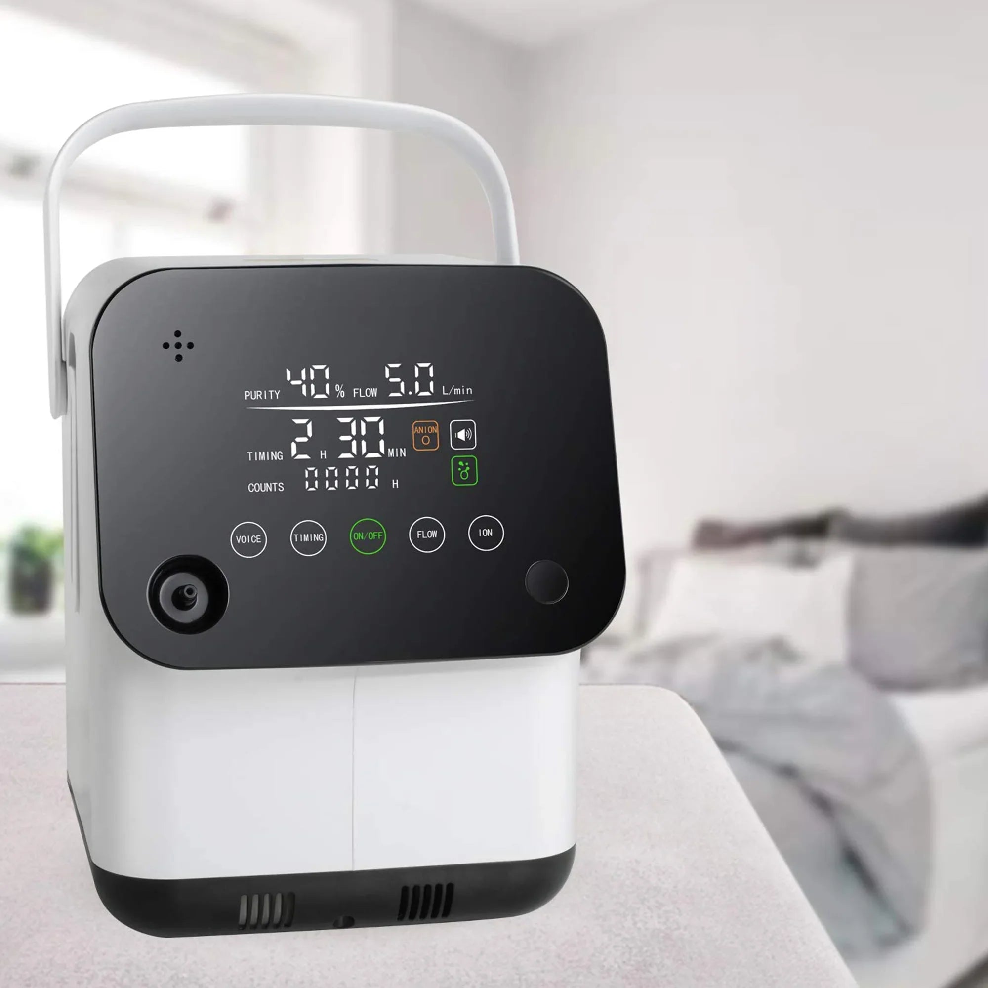 Portable 7L Oxygen Concentrator with 24H Continuous Flow