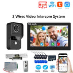 10" Smart Wi-Fi Video Doorbell Intercom with HD Camera, RFID Access & Touchscreen Monitor