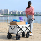 Heavy-Duty Collapsible Folding Wagon Cart – STC Black | All-Terrain Outdoor Utility Trolley