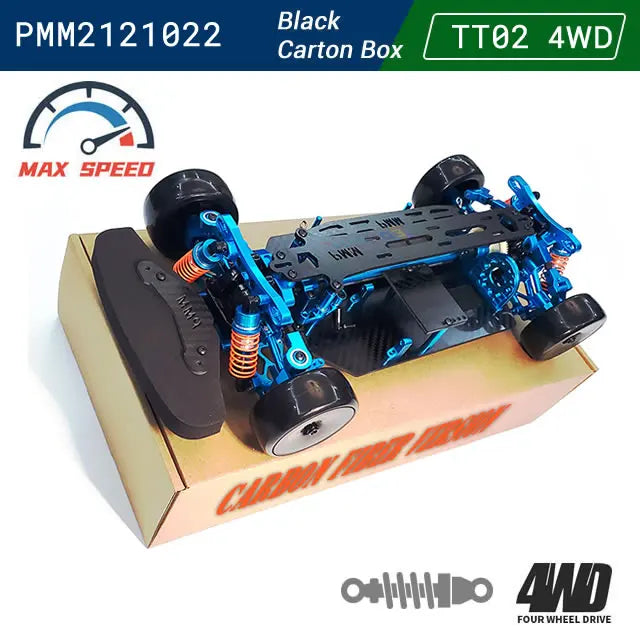 1:10 4WD RC Drift Car Kit with Carbon Fiber Frame & Alloy Parts – DIY Build