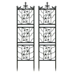 Tall Outdoor Garden Trellis Fence for Climbing Plants – Set of 6 Panels