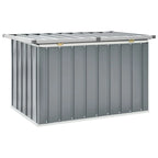 109cm Outdoor Galvanised Steel Garden Storage Box with Hinged Lid – Grey