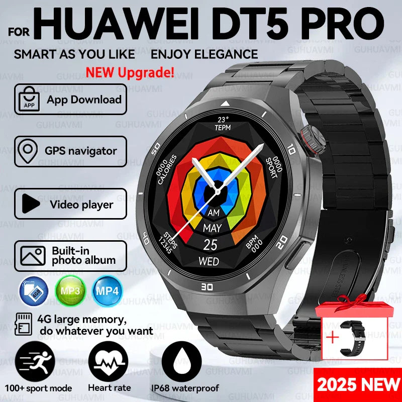 GPS Smartwatch with 1.46" AMOLED Display, 4GB Storage & NFC