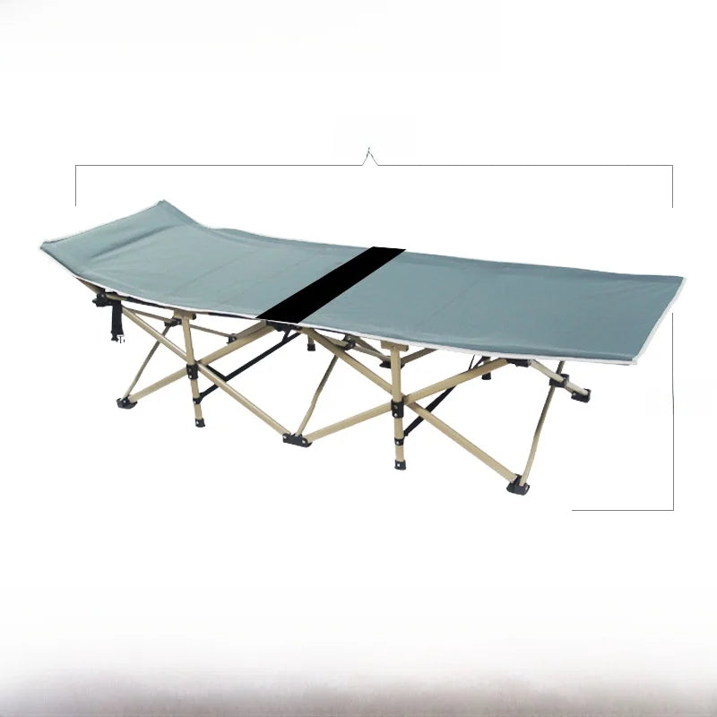 Portable Folding Bed Single Person Recliner for Office Nap & Outdoor Camping