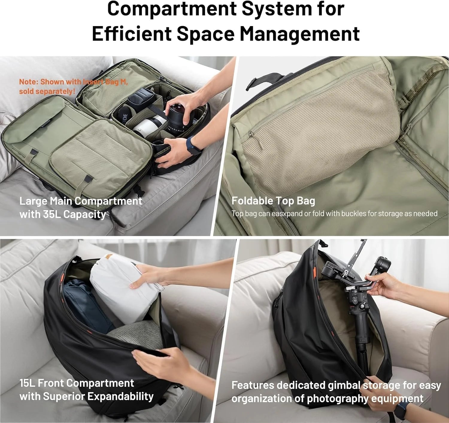 35L Waterproof Travel Backpack for DSLR and DJI Drones