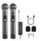 2-Channel Wireless UHF Microphone System for Karaoke & Events