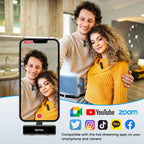 2-in-1 Wireless Lapel Mic for iPhone, Android, DSLR, USB-C/Lightning