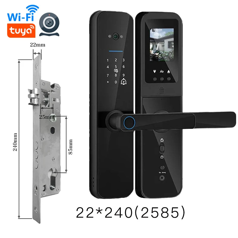 Electronic Smart Door Lock with Biometric, Camera, and App Control