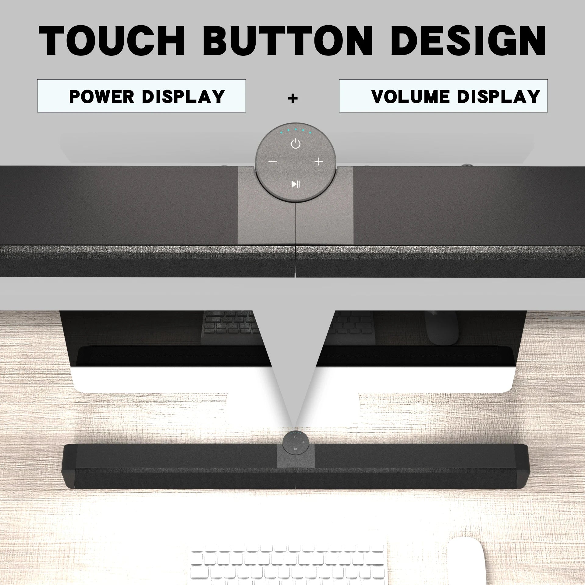 Wireless Home Theatre Sound Bar Bluetooth 5.1, 3D Stereo, FM Radio, TF/USB/AUX/RCA, Remote Control